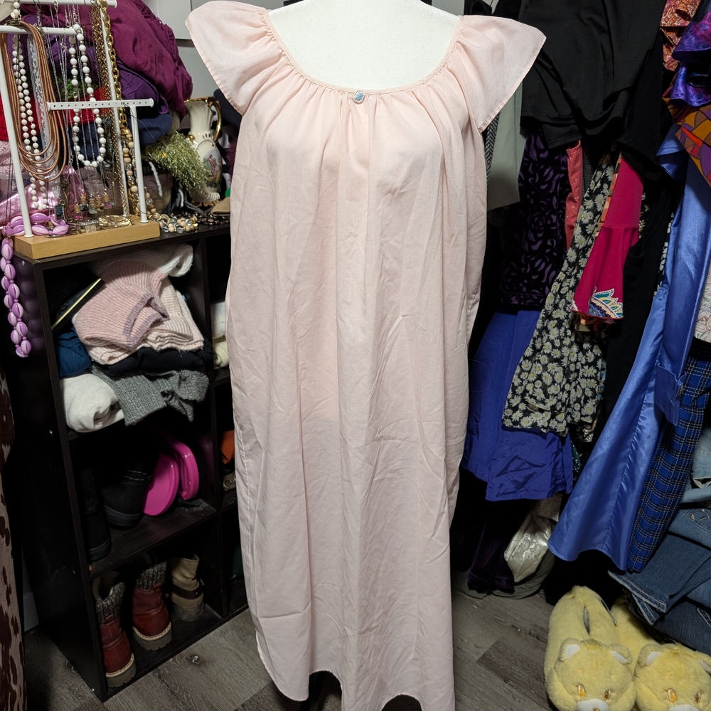 Vintage Pink Cotton Peignoir Set